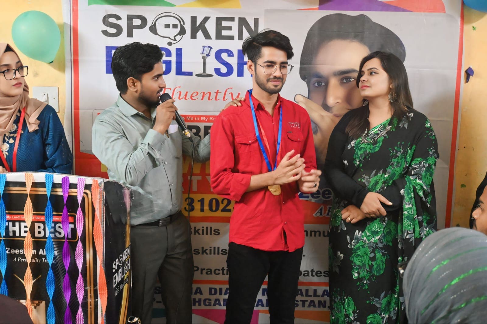 Student Recognition at Spoken English Event